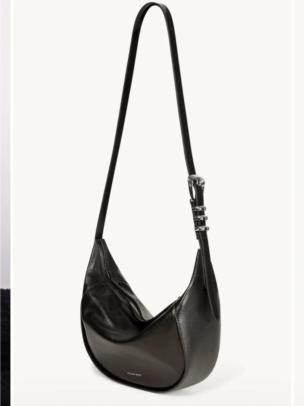 Dylan Kain Black Leather Hobo Bag